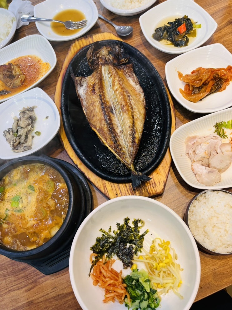  구미한식맛집 산동장안식당 고등어 된장정식 아이랑 가족외식 방문