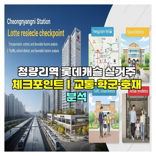  청량리역 롯데캐슬 실거주 체크포인트｜교통·학군·호재 분석