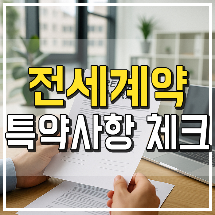  전세계약 특약사항 5가지는 꼭 넣어요