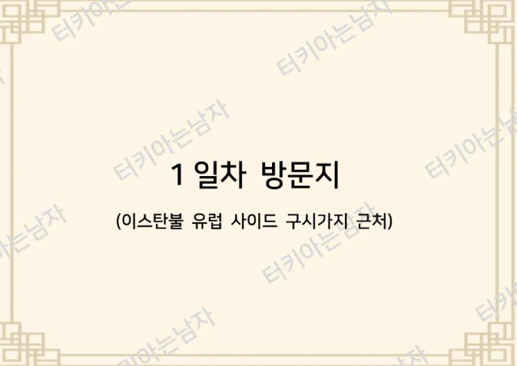  터키 모발이식 겸 이스탄불 여행 4박 5일치 루트 톺아보기