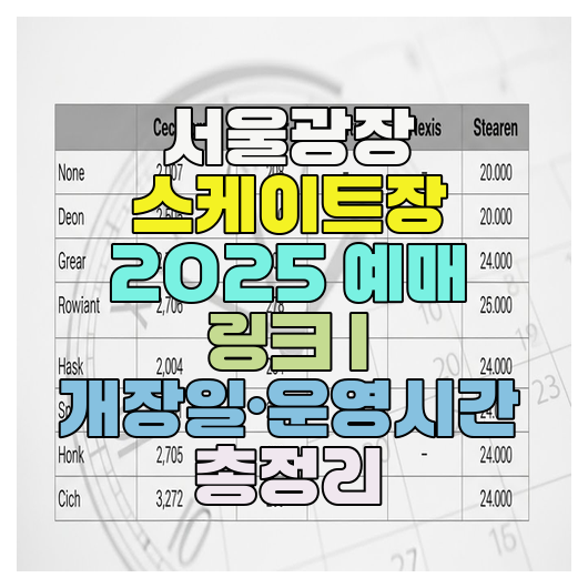서울광장 스케이트장 2025 예매 링크 | 개장일·운영시간 총정리