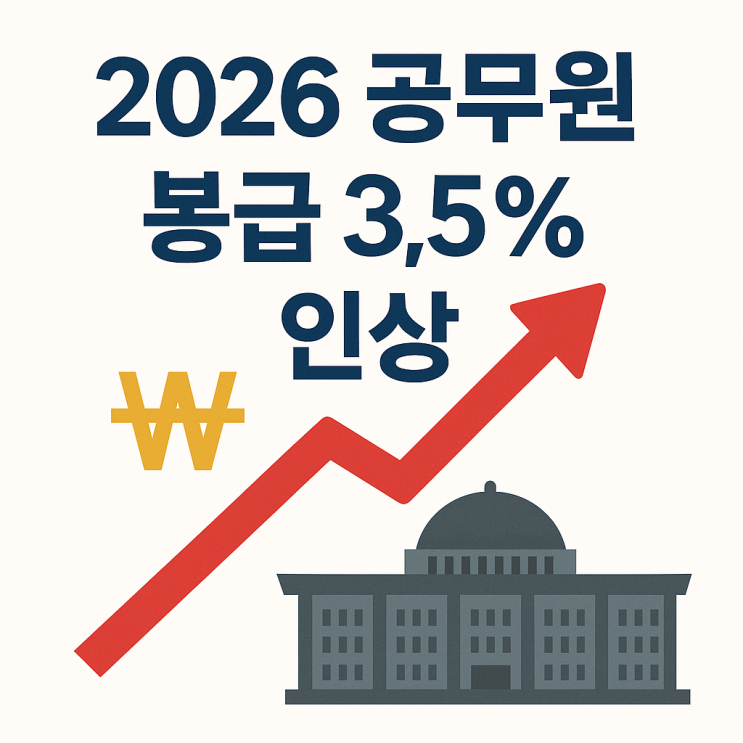  2026년 공무원 봉급표, 3.5% 인상 후 내 월급은 얼마나 오를까요?