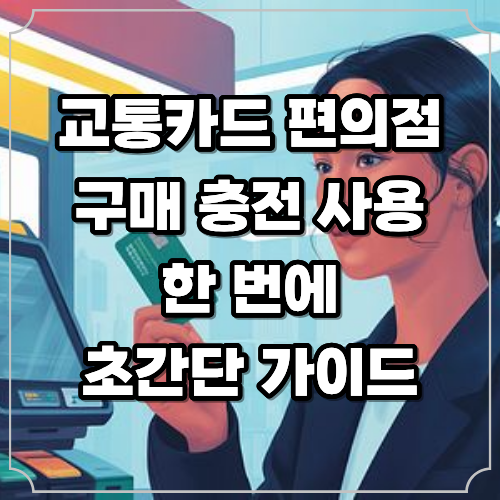 교통카드 편의점 구매부터 충전·사용까지 한 번에! 초간단 가이드