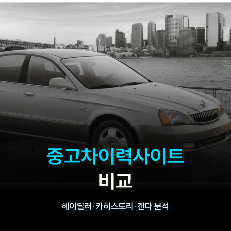 중고차이력사이트 비교 | 헤이딜러·카히스토리·캔다 분석
