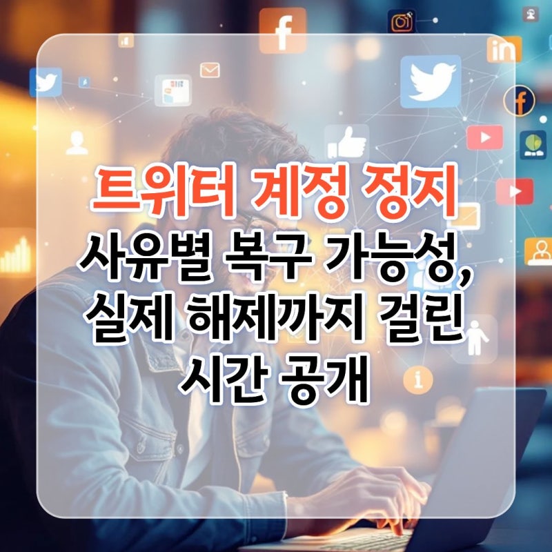 트위터 계정 정지 사유별 복구 가능성, 실제 해제까지 걸린 시간 공개