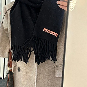 Acne Studios 아크네스튜디오 - 오버사이즈 캐나다 뉴 울 스카프 머플러 블랙 후기 및 착샷