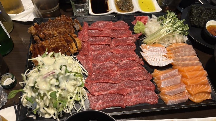  [인덕원/술집] 연육돈_연어, 육사시미, 돈까스의 조화