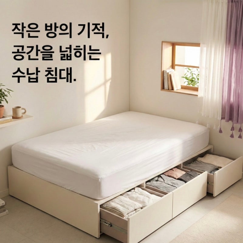 일룸 반트 무헤드 슈퍼싱글 수납침대 좁은집 정리 끝판왕