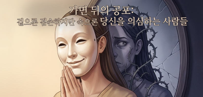 가면 뒤의 공포: 겉으론 겸손하지만 속으론 당신을 의심하는 사람들 (feat. 편집성 인격 장애)