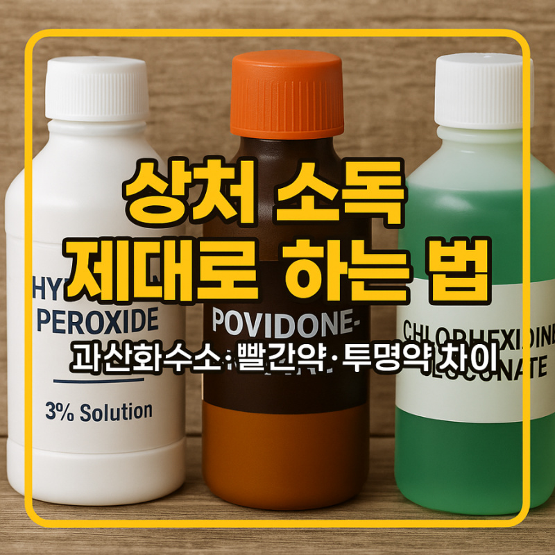 상처 소독 제대로 하는 법 과산화수소·빨간약·투명약, 언제 쓰고 언제 쓰면 안 될까?