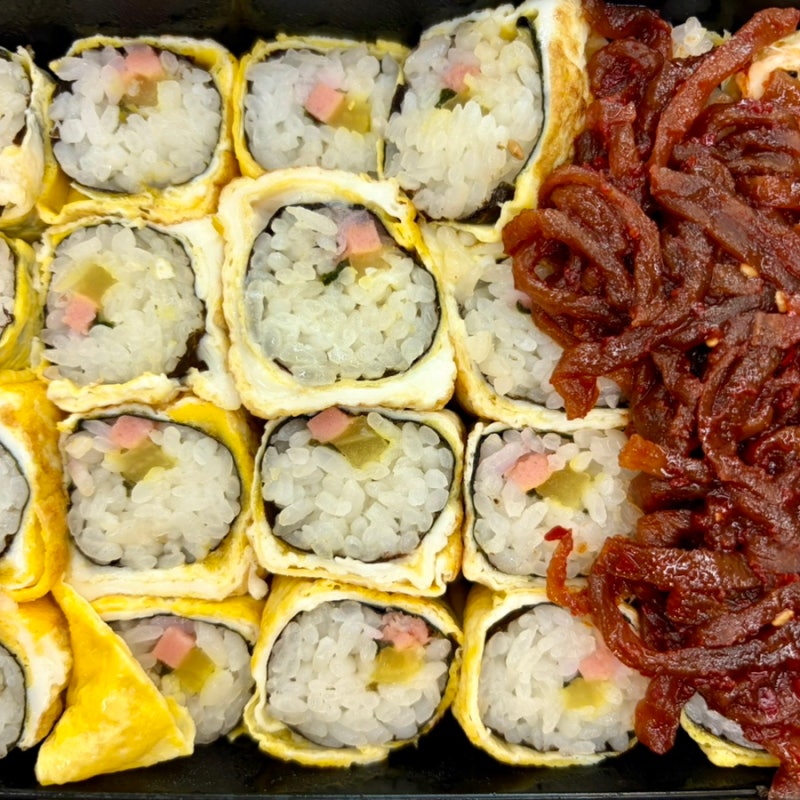천안 달인즉석계란말이김밥 본점 무장아찌의 매력