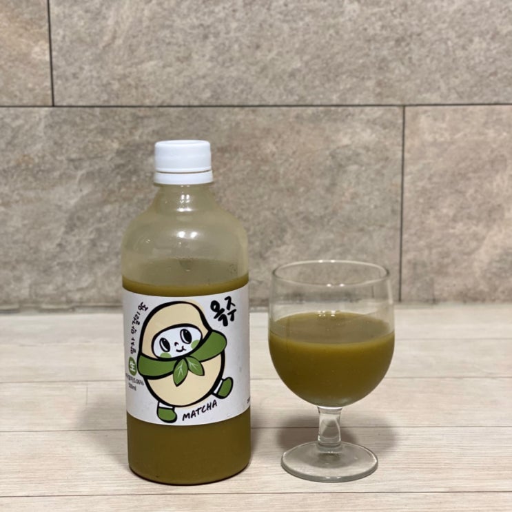  말차맛 술중에 원탑 어른들의 말차라떼, 옥수주조 말차막걸리
