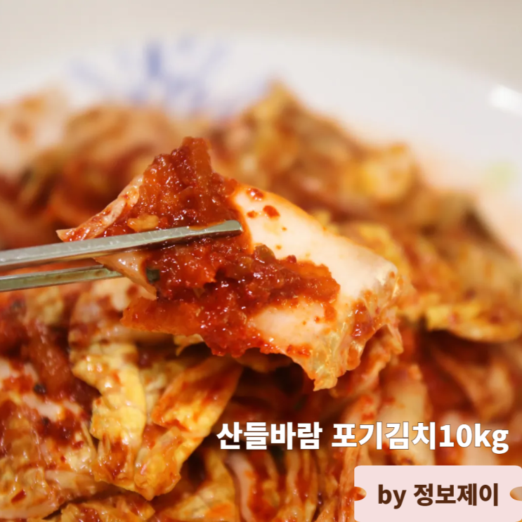  산들바람 포기김치10kg 국내산재료 강원도김치 상세 후기