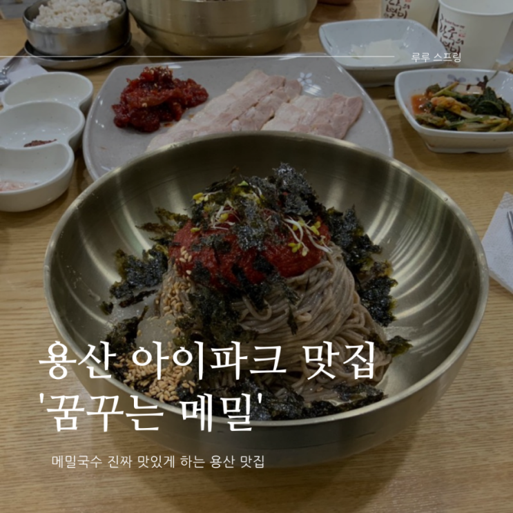  서울여행 맛집 ㅣ용산아이파크몰맛집 ㅣ 꿈꾸는 메밀  ㅣ 메밀국수 진짜 맛있게 하는 용산 맛집