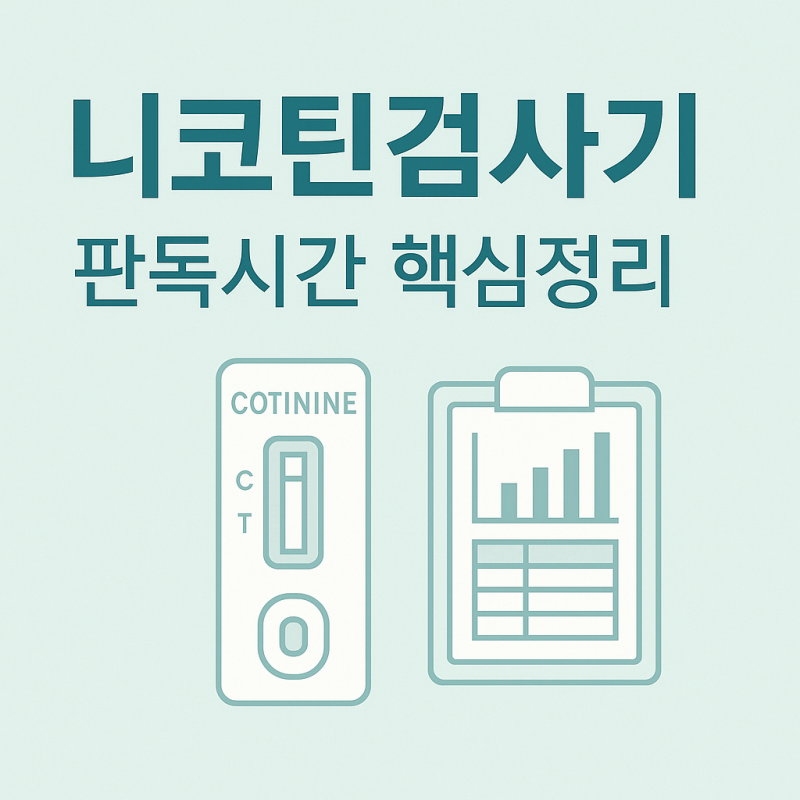 니코틴 검사기 판독 시간은? 마지막 흡연 후 언제까지 잡힐까