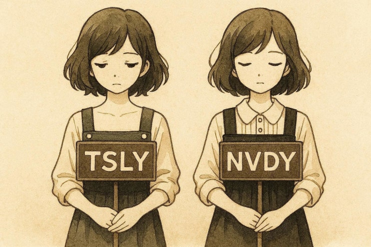  TSLY, NVDY 세후 현금 흐름 (1만 달러를 투자했다면? vs TSLA-테슬라, NVDA-엔비디아)