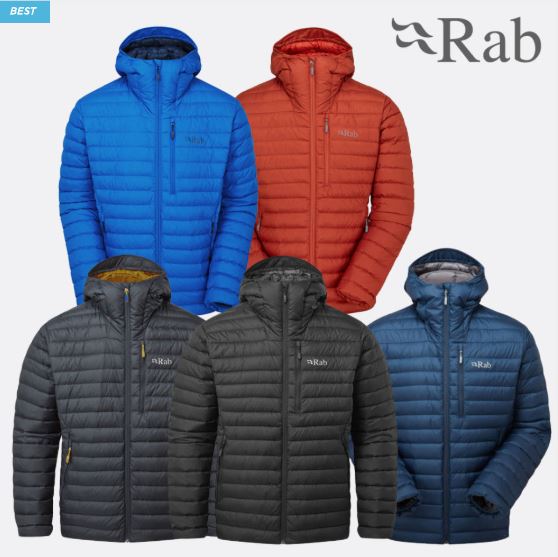 Rab 마이크로라이트 알파인 자켓 QDB-12, 가벼움과 보온성의 정점을 보여주는 프리미엄 다운 자켓