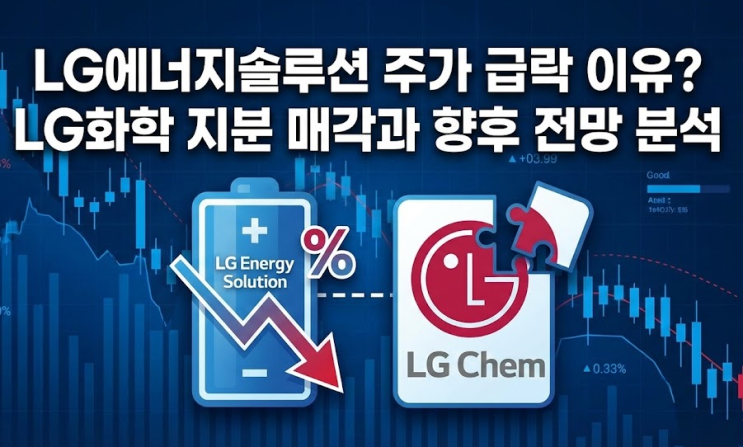  LG에너지솔루션 주가 급락 이유? LG화학 지분 매각과 향후 전망 분석