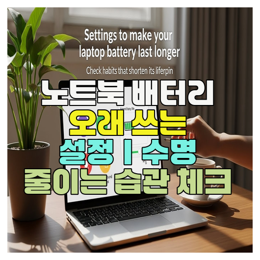 노트북 배터리 오래 쓰는 설정｜수명 줄이는 습관 체크