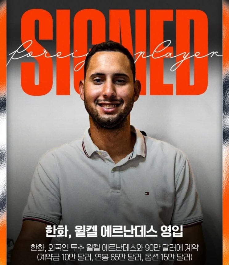 <b>한화</b>이글스, 페라자, <b>한화</b> 복귀, <b>새 투수 에르난데스</b> 영입
