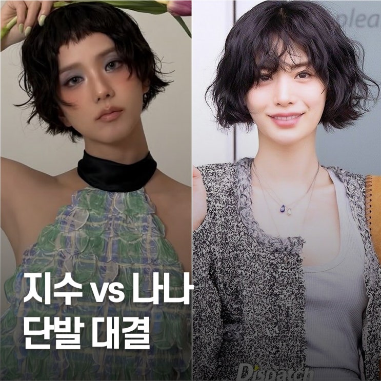  “컷 하나로 분위기 반전..” 블랙핑크 지수 vs 나나 단발 비교 포인트