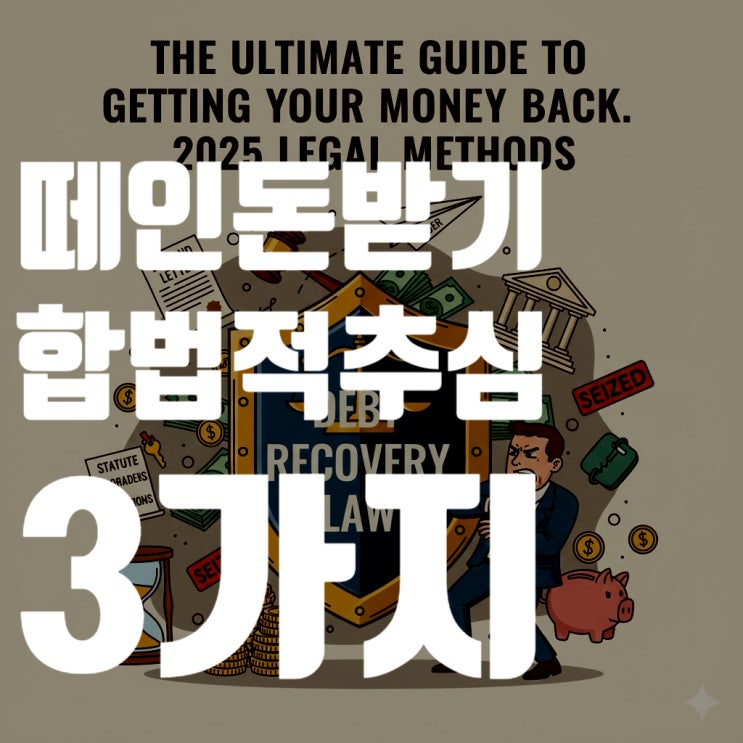  못 받은 돈, 확실하게 받아내는 법! 합법적 추심 필살기 3가지 완벽 해부