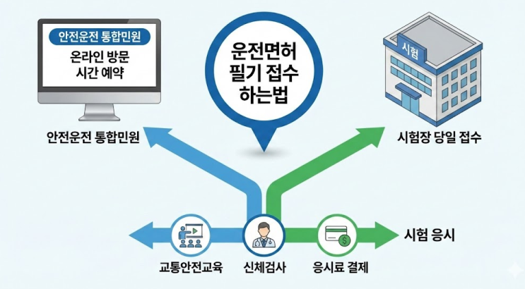  헷갈리는 운전면허 필기 접수 하는법, 실패 없이 예약하는 법
