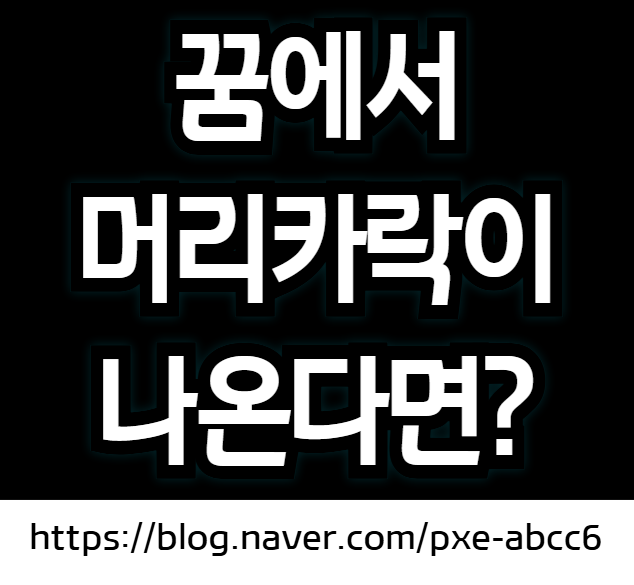 머리카락 빠지는 꿈 해몽 풀이 (머리카락 자르는 꿈, 머리카락 나오는 꿈)