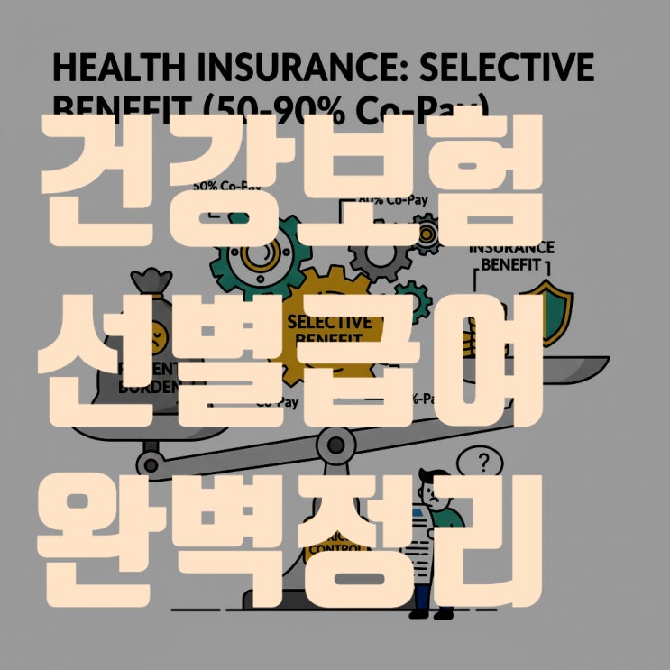  [종합] 건강보험 선별급여 완벽 정리: 본인부담률 50% 80% 90% 차이와 실비 청구 꿀팁