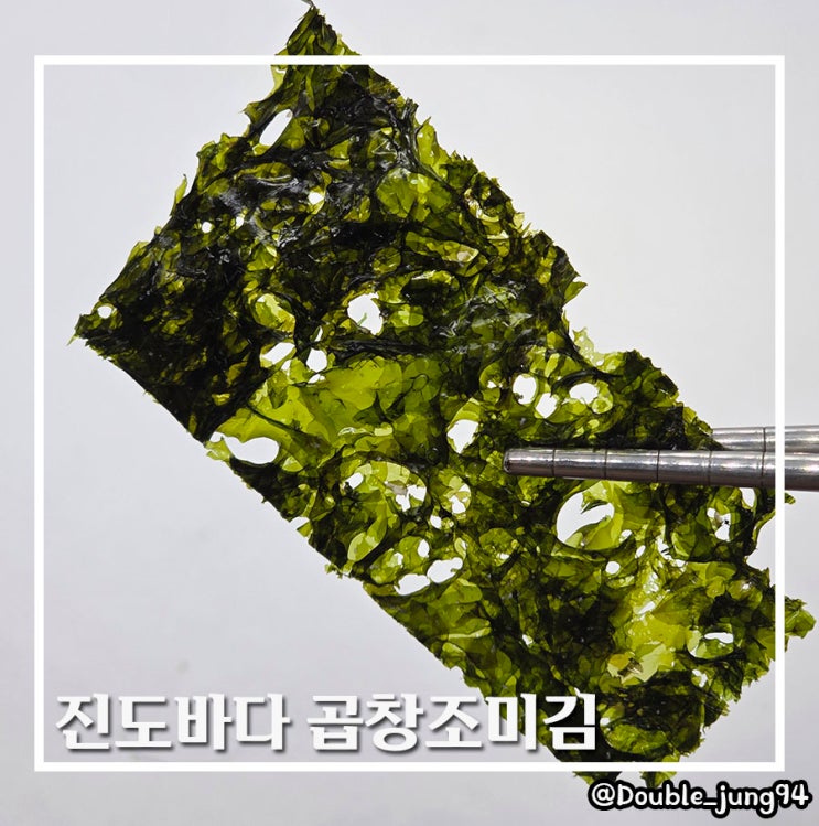  청정구역에서 자라 맛있고 고소한 진도바다 곱창조미김