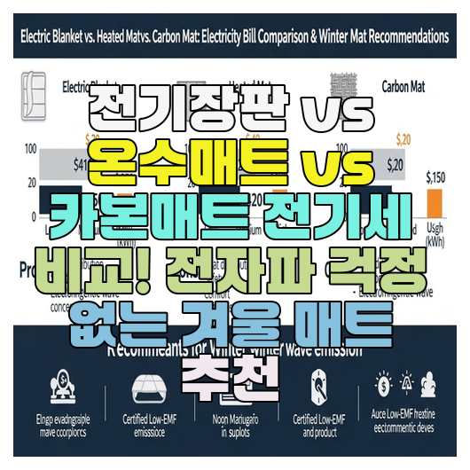  전기장판 vs 온수매트 vs 카본매트 전기세 비교! 전자파 걱정 없는 겨울 매트 추천