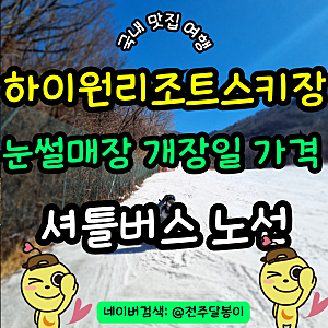 하이원리조트 스키장 오픈 개장일 예약 리프트권 장비렌탈 눈썰매장 가격 가는방법 셔틀버....