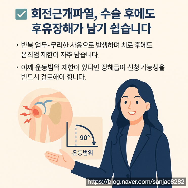  회전근개파열 장해급여 운동 범위 제한 있다면 꼭 산재 신청해야 하는 이유