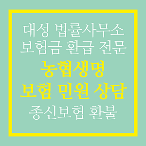 농협생명 (무)마이초이스NH종신보험에 가입했던 피해 사례, 보험 민원 환불 절차