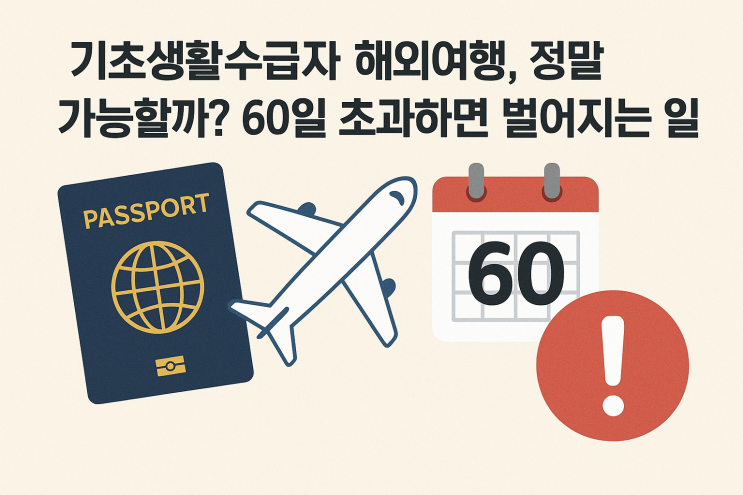   기초생활수급자 해외여행, 정말 가능할까? 60일 초과하면 벌어지는 일
