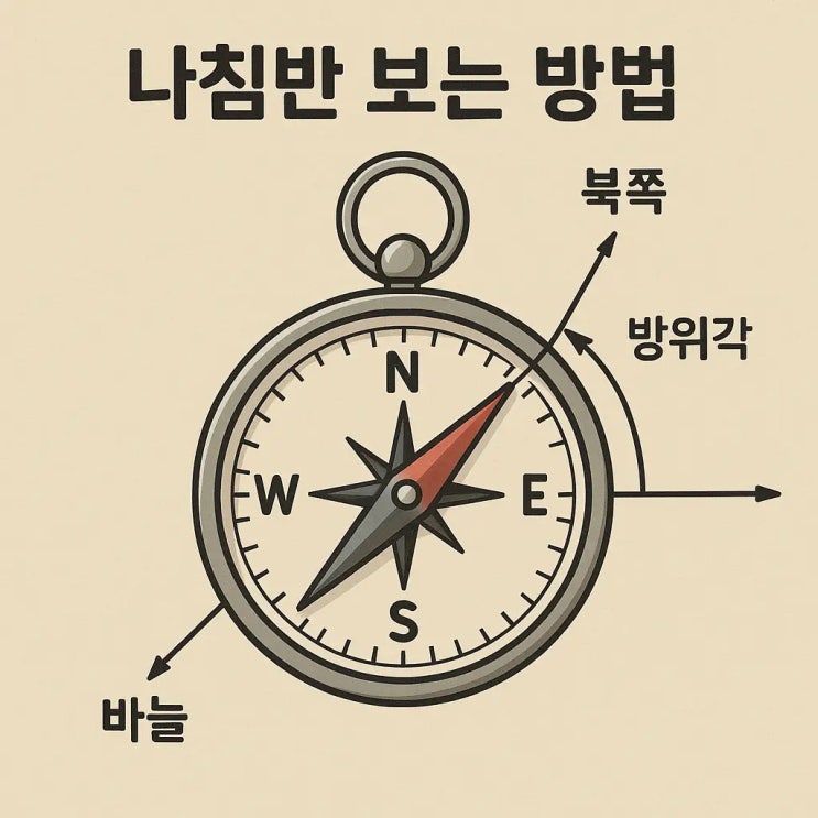  나침반 보는 방법 딱 3가지만 기억하세요