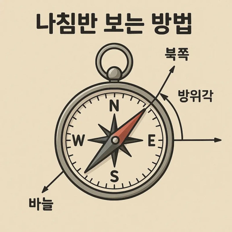 나침반 보는 방법 딱 3가지만 기억하세요