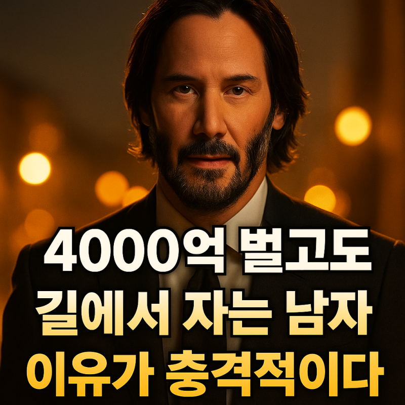 4000억 벌어놓고 왜 길에서 살까? 다들 모르는 진짜 사연 혹시 아세요?(키아누 리브스)
