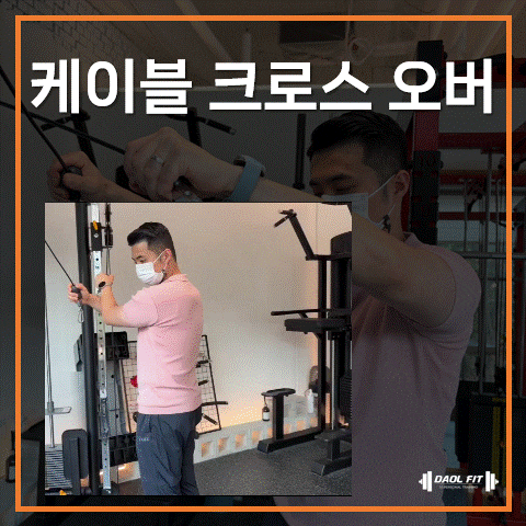 케이블크로스오버 후면 등 이두 기구 무게 사용법 한 가지 세팅만 익히세요!