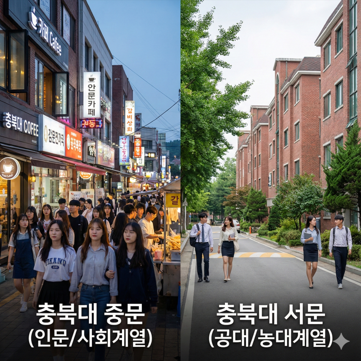  충북대 원룸 월세 위치, 선배들은 다 아는 '중문 vs 서문 vs 정문' 완벽 비교 (feat. 공대생의 눈물)