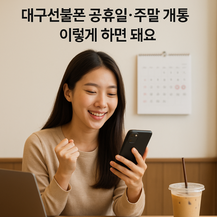  대구선불폰 공휴일·주말 개통하기 실제로 이렇게 해요