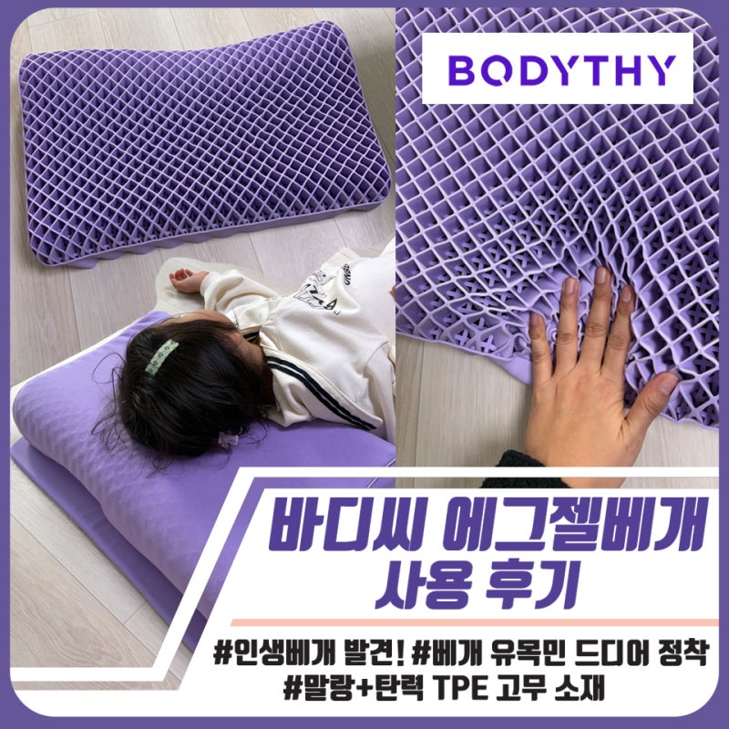 바디씨 에그젤배게 내돈내산 후기/통증 줄인 인생베개