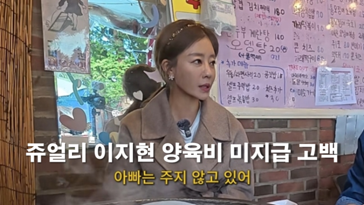 쥬얼리 <b>이지현 양육비 미지급</b> 고백, 전 남편 언급 “두 번... 