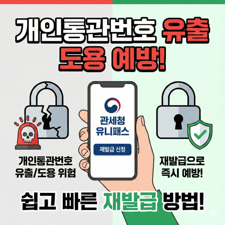  개인통관번호 유출 도용 예방을 위한 재발급방법은?
