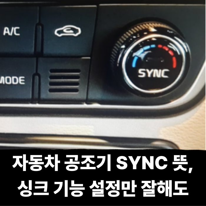  자동차 공조기 SYNC 뜻, 싱크 기능 설정만 잘해도 고수된다