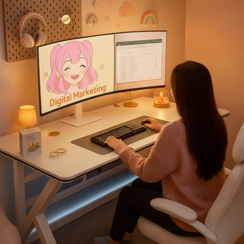  하이퍼랙 카본파이버 게이밍 책상