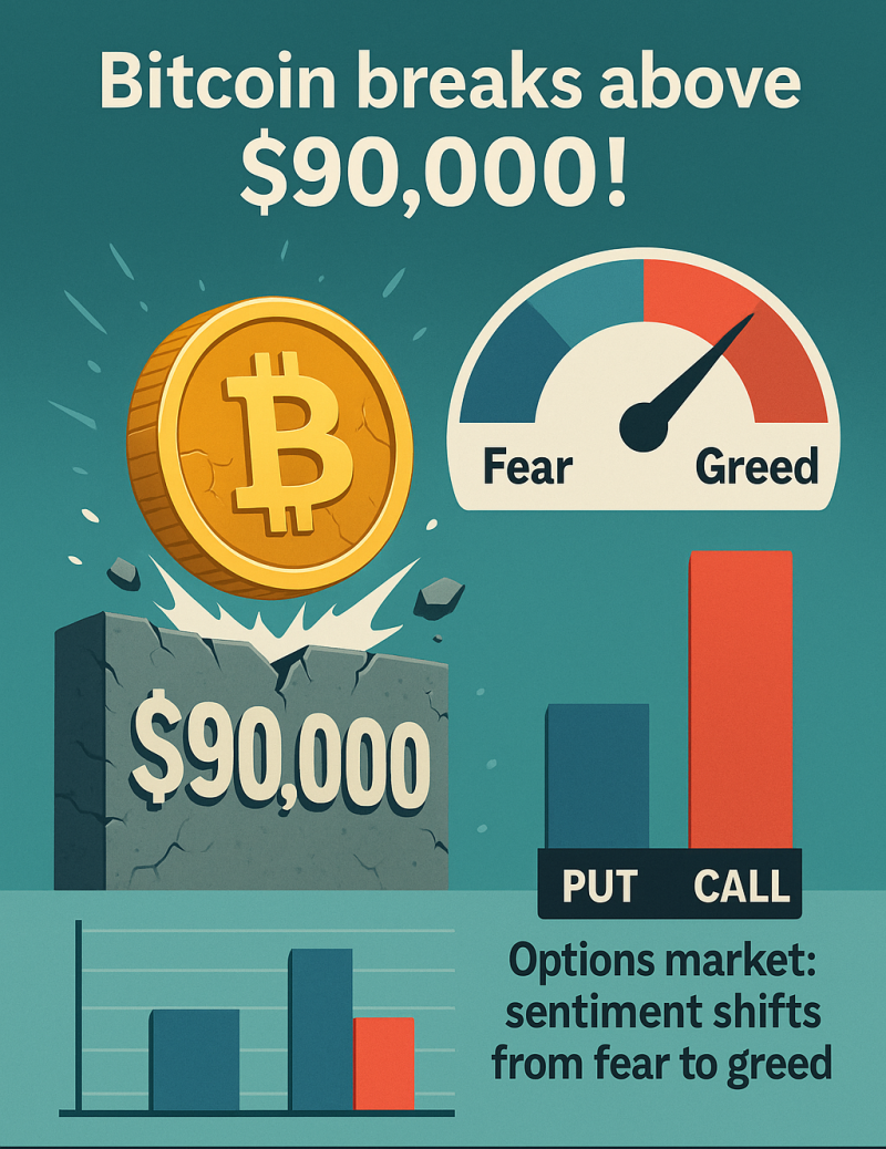 비트코인 9만 달러 돌파, 옵션 시장은 심리 전환 시사 : 네이버 블로그
