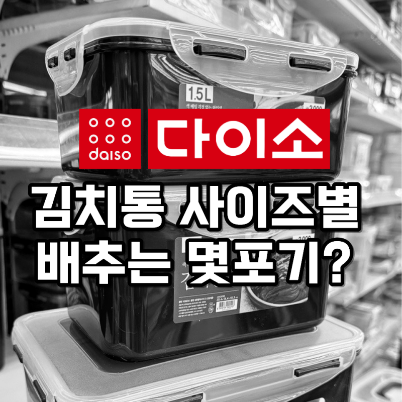 다이소김치통 추천 사이즈 및 가격은? 5리터 10L 배추 몇포기 들어갈까?