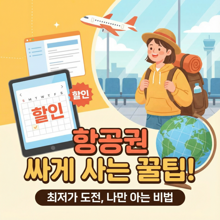  항공권 싸게 사는법 | 항공권 예약 꿀팁 7가지!