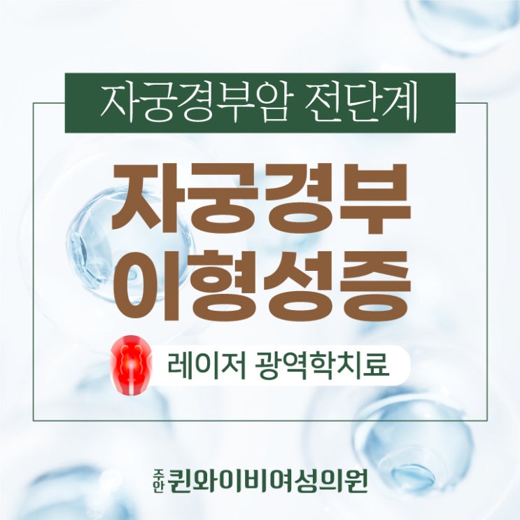  미추홀구산부인과 자궁경부이형성증 치료 레이저 광역학 PDT